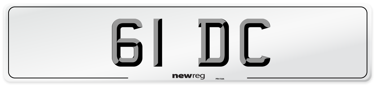 61 DC Number Plate from New Reg
